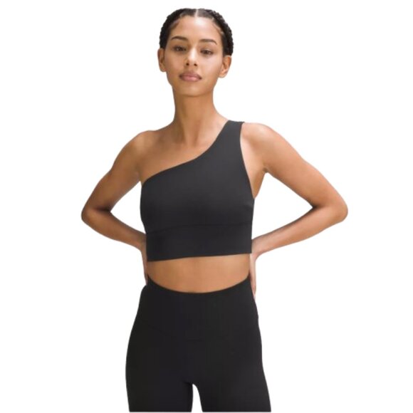 Women's 10 Lululemon Align Asymmetrical Black Bra - Picture 1 of 7